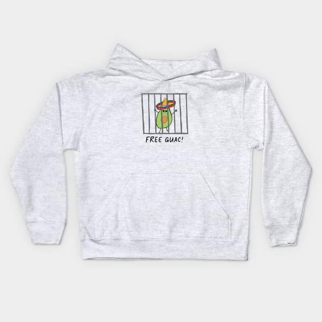 Free Guac! Kids Hoodie by bustle